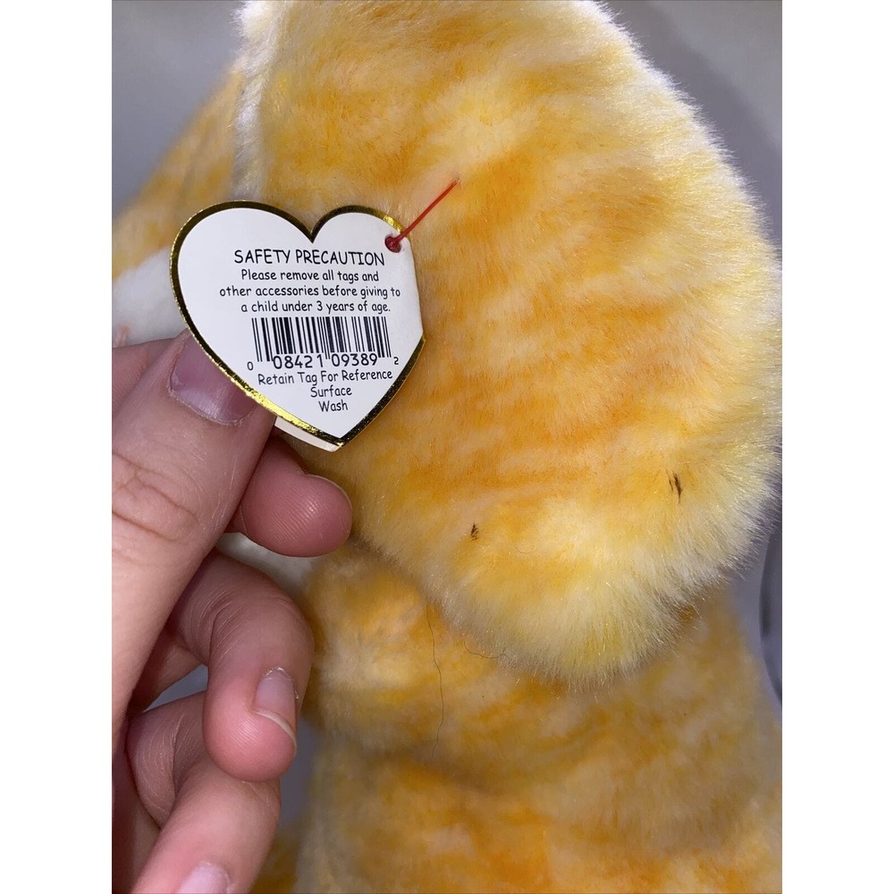 Vintage Ty Beanie Buddy Grace Bunny 15" Collectible Plush Toy Retired With Tag - Picture 7 of 8